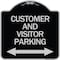 Signmission Customer and Visitor Parking Bidirectional Arrow Heavy-Gauge Aluminum Sign, 18" x 18", BS-1818-24217 A-DES-BS-1818-24217 - alternate 1